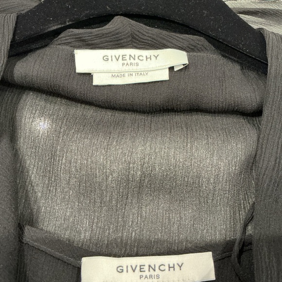 Givenchy black Ruffle Lace Robe - Picture 3 of 8